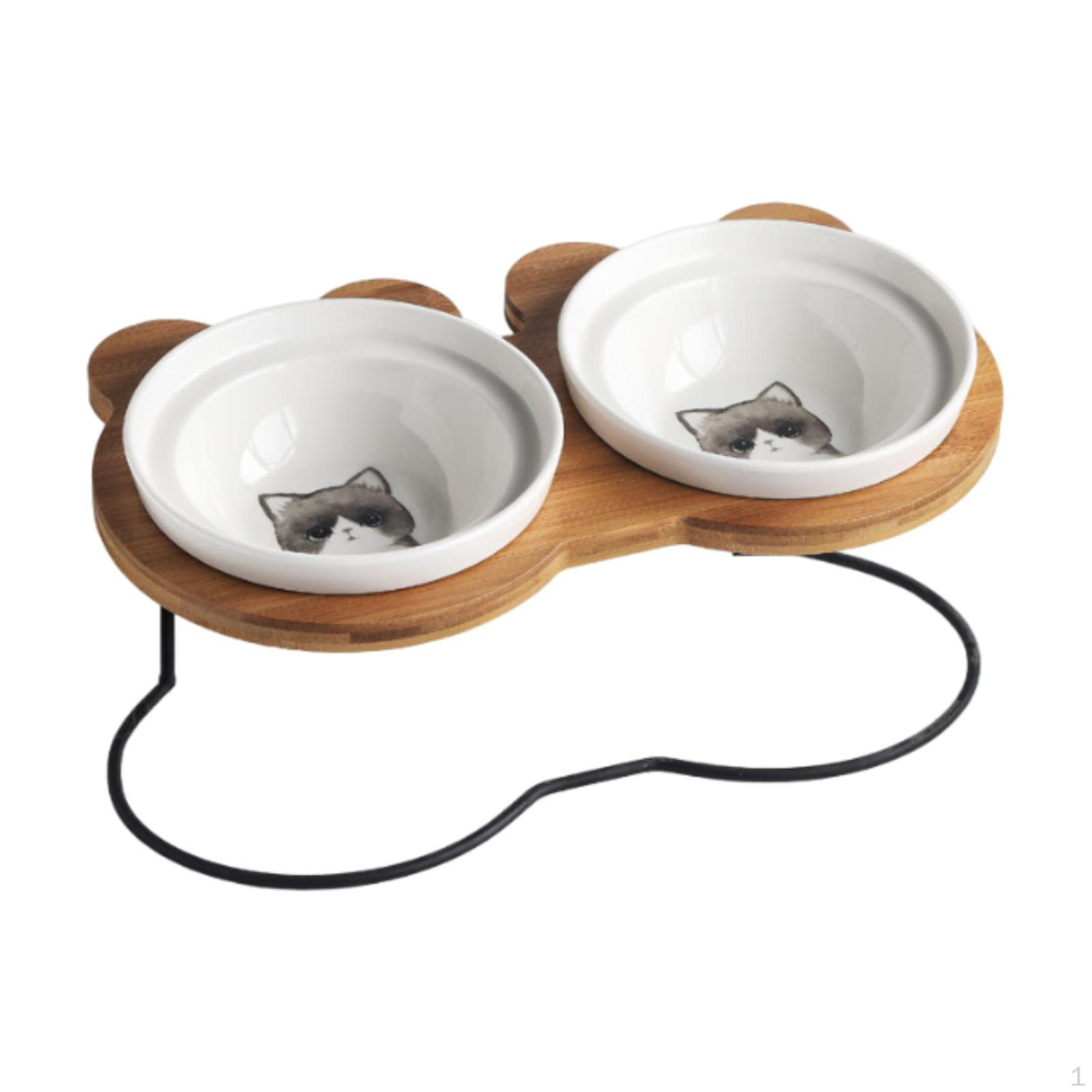 

Приподнятая миска для воды для собак, корм для котят, тарелки для домашних кошек, станция для кормления кошек, анти Gray Cat