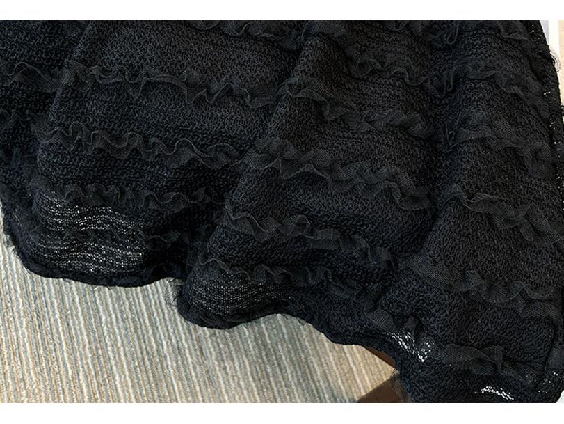 2023 Summer French Lace Plus Size Dress for Women, Straight Mid-Length Skirt