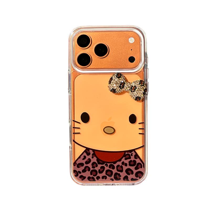 Leopard Print Cat Mobile Phone Case for iPhone16 Pro Max & 17PRO