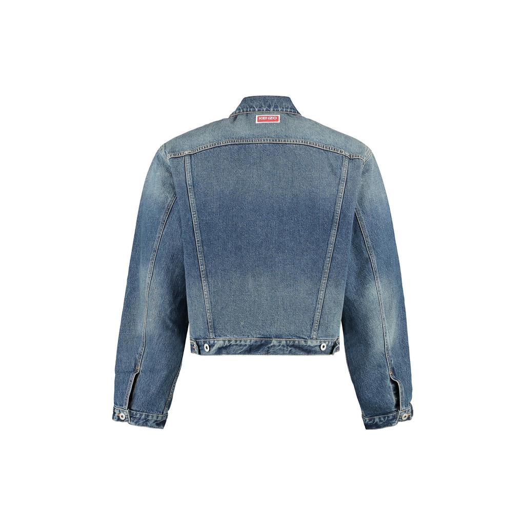 KENZO Button Up Cropped Denim Jacket FD55DV3026A3-DS