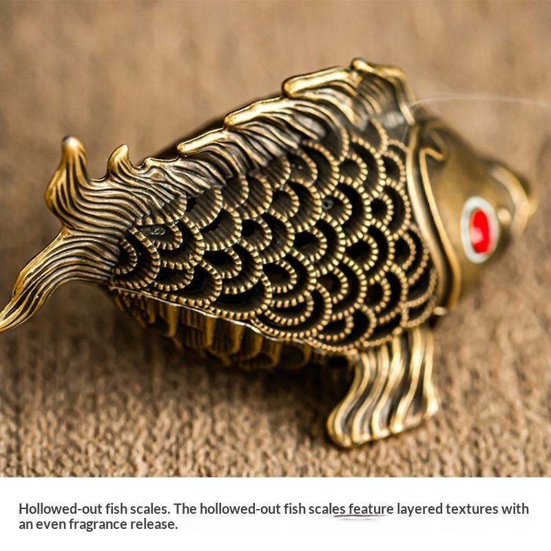Retro Carved Alloy Hollow Incense Burner Stickless Powder Incense Holder Elegant Aromatherapy Decor for Entryway Living Room