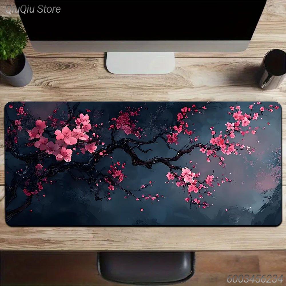 1 pezzo Tappetino Mouse Grande Fiore di Ciliegio Giapponese Tappetino Computer Tappetino Scrivania Tappetino Tastiera Ufficio Gaming Tappetino Tavolo