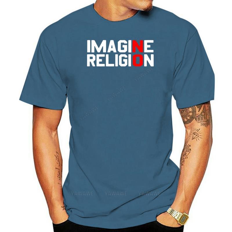 

Humor brand teeshirt Imagine No Religion Atheist Short Men TShirt Design A T Shirt Fine Workmanship Best Mens Shirts TSHIRTS 4XL