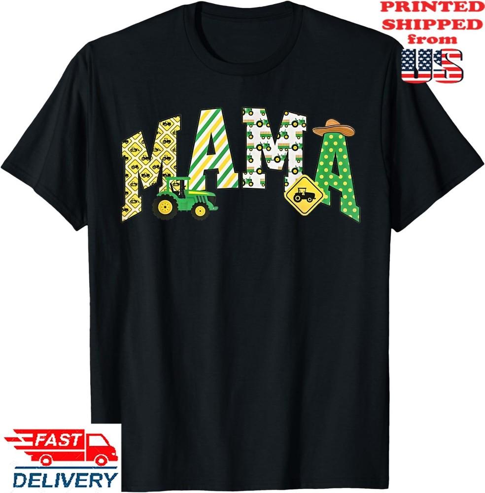 Mama of the Birthday Boy Tractors Farm Trucks T-Shirt, Unisex Tee Unisex T-Shirt XL