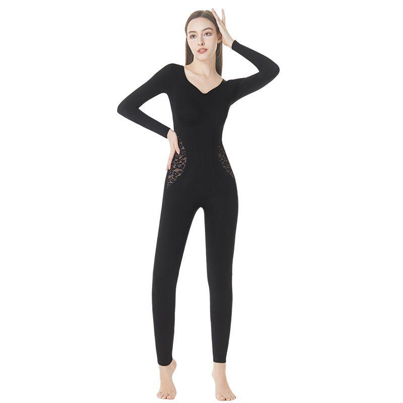 Winter Long-Sleeve Warm Slimming Full Body Shaper Bodysuit