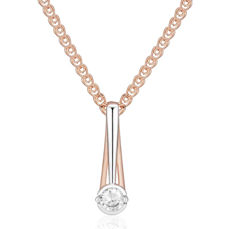 

Роскошное свадебное колье-подвеска для невесты, цвет розового золота, микс натурального циркона, изящный дизайн, женские повседневные украшения