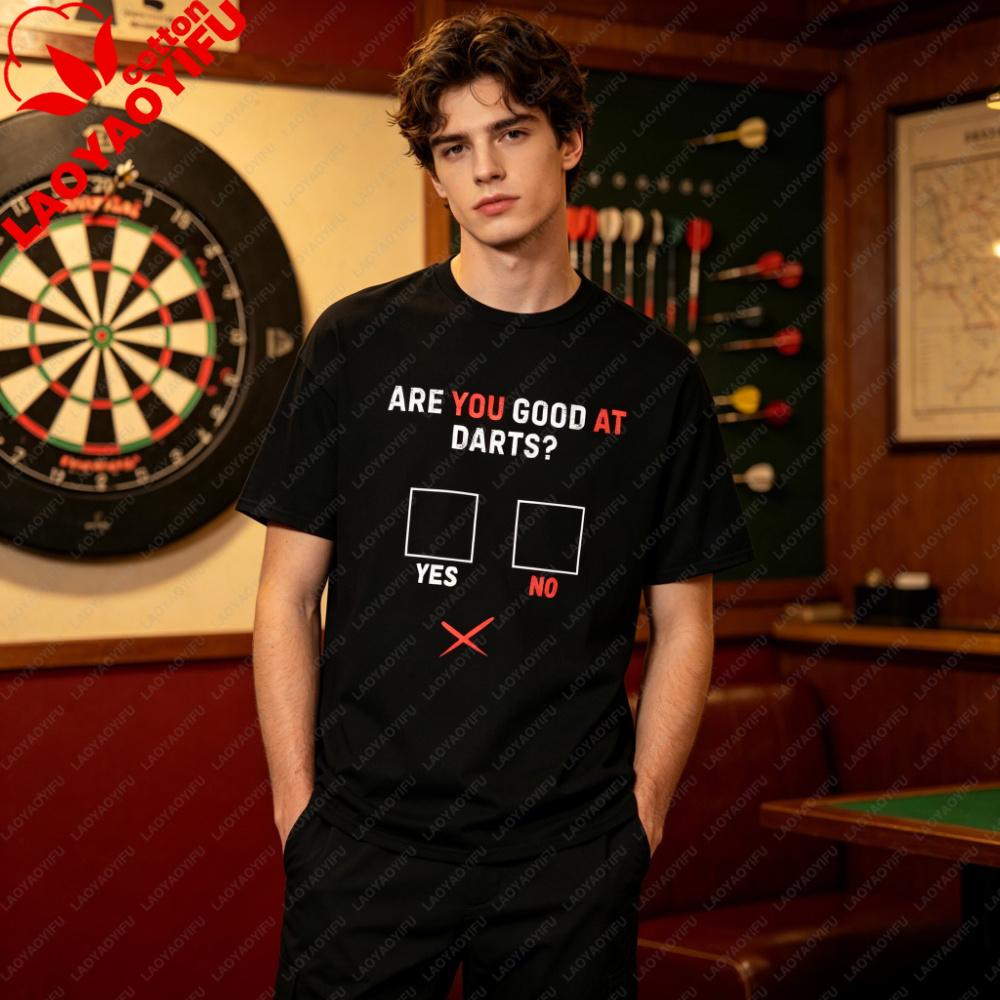 Funny Are You Good At Darts Tshirt Sarcastic Darts Lover Tshirt Humorous Checkbox Graphic Tee Unisex Casual Summer Cotton Tops