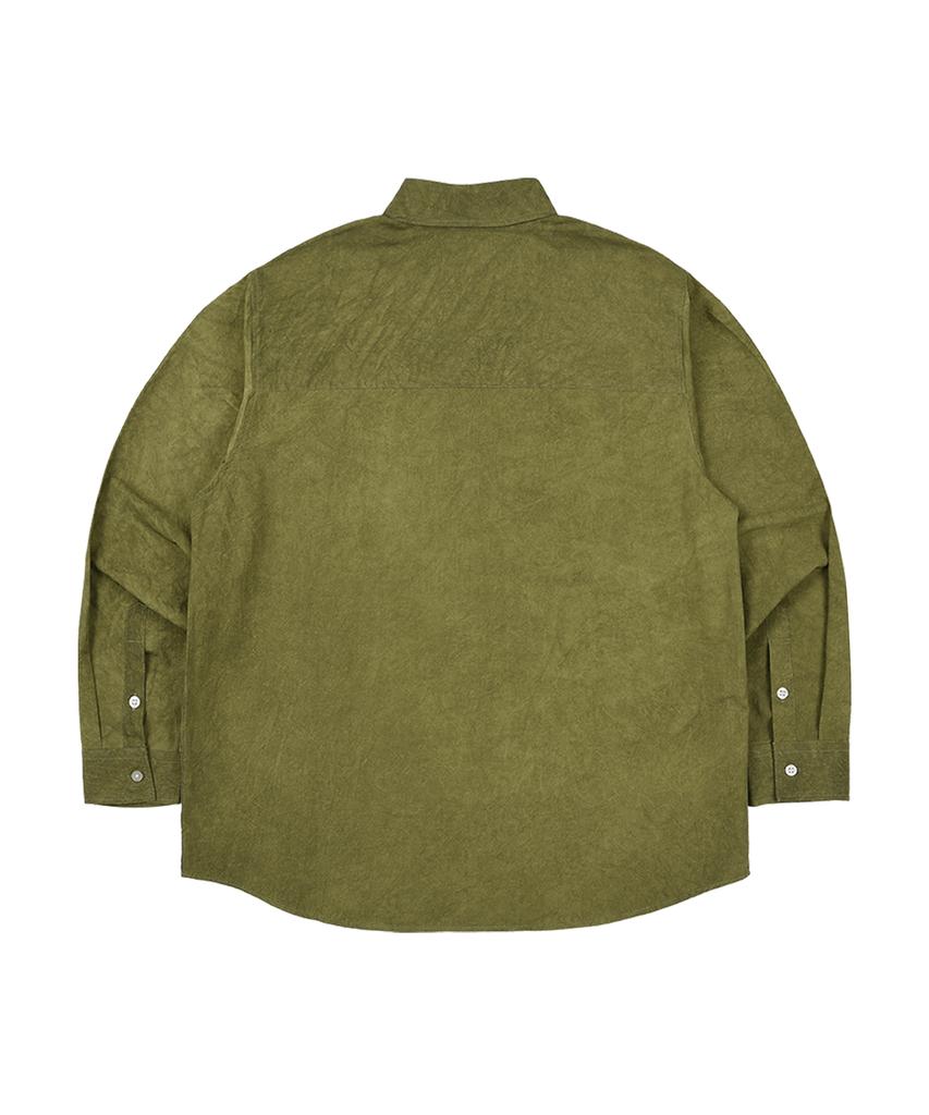 Ialeseuko Washed Cotton Shirt_Olive