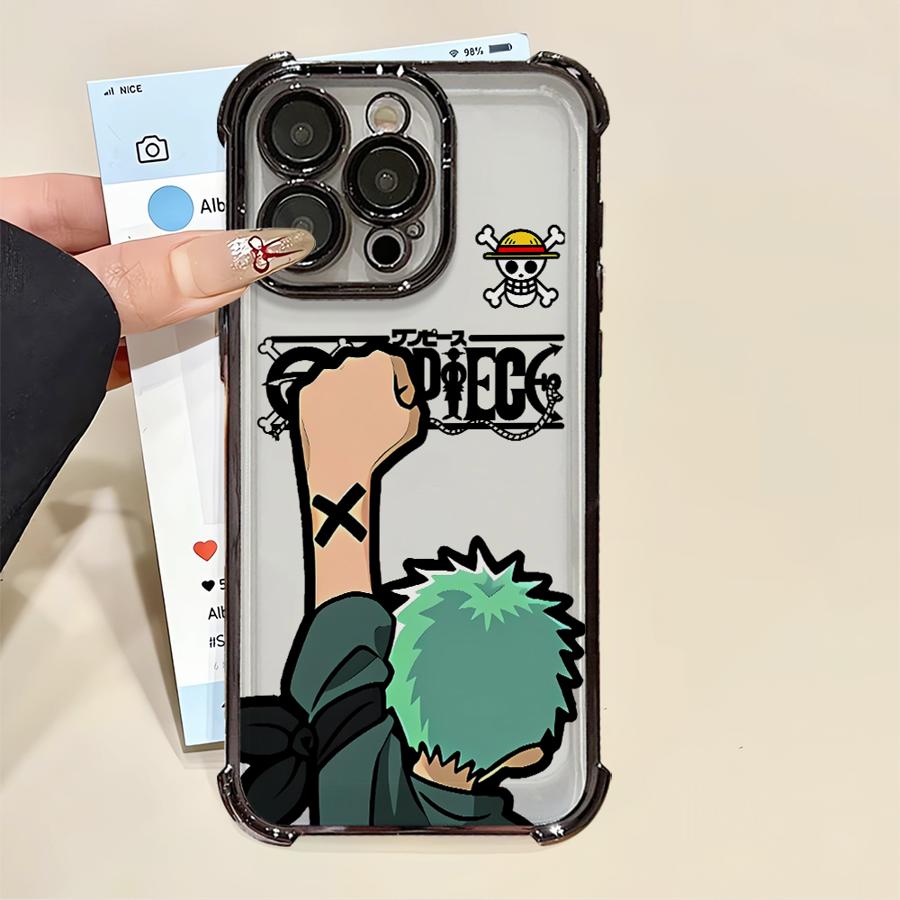 Custodia per Telefono One Piece Zoro Luffy per Apple iPhone 17 Pro Max 15 14 12 Plus Air 16e 16 Pro 13 11