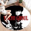 Tokyo Ghoul Runder Teppich Teppich für Wohnzimmer Schlafzimmer Sofa Spielzimmer Dekor Rutschfeste Bodenmatte