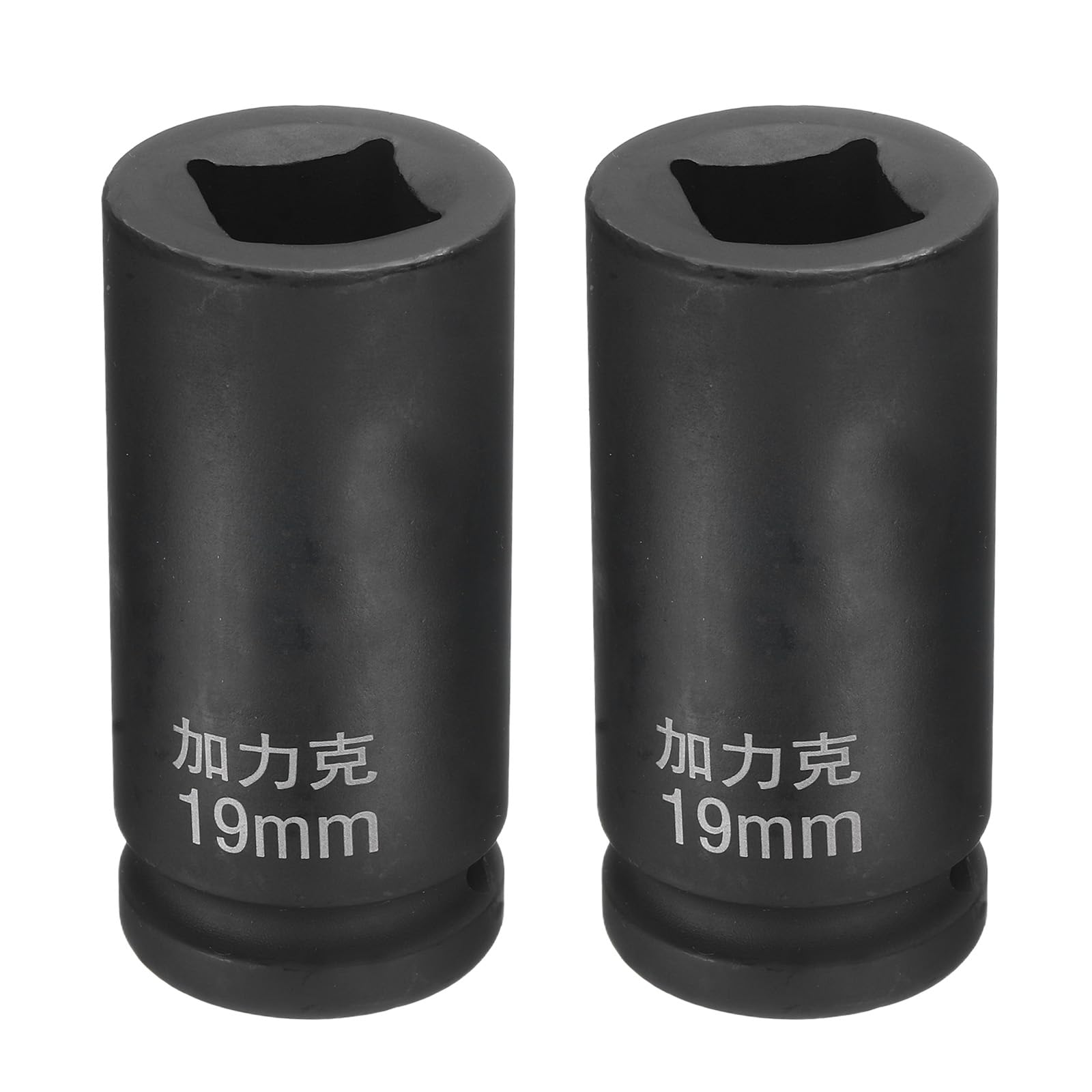 

uxcell 2pcs Square 19mm Metric Square Impact Blackening Standard Wheel Socket for Automotive Machine and Home Use 4-Point Socket, 3/4 Drive, Socket,