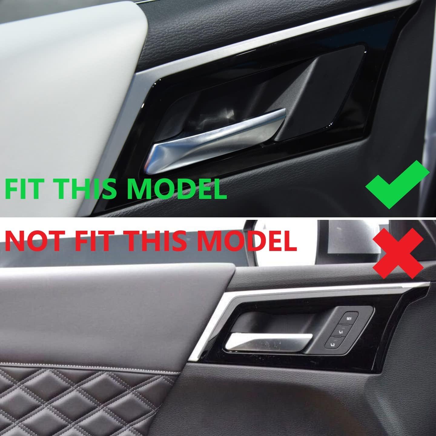 Carbon Fiber Inner Door Handle Cover Trim for Mitsubishi Outlander 2022-2026