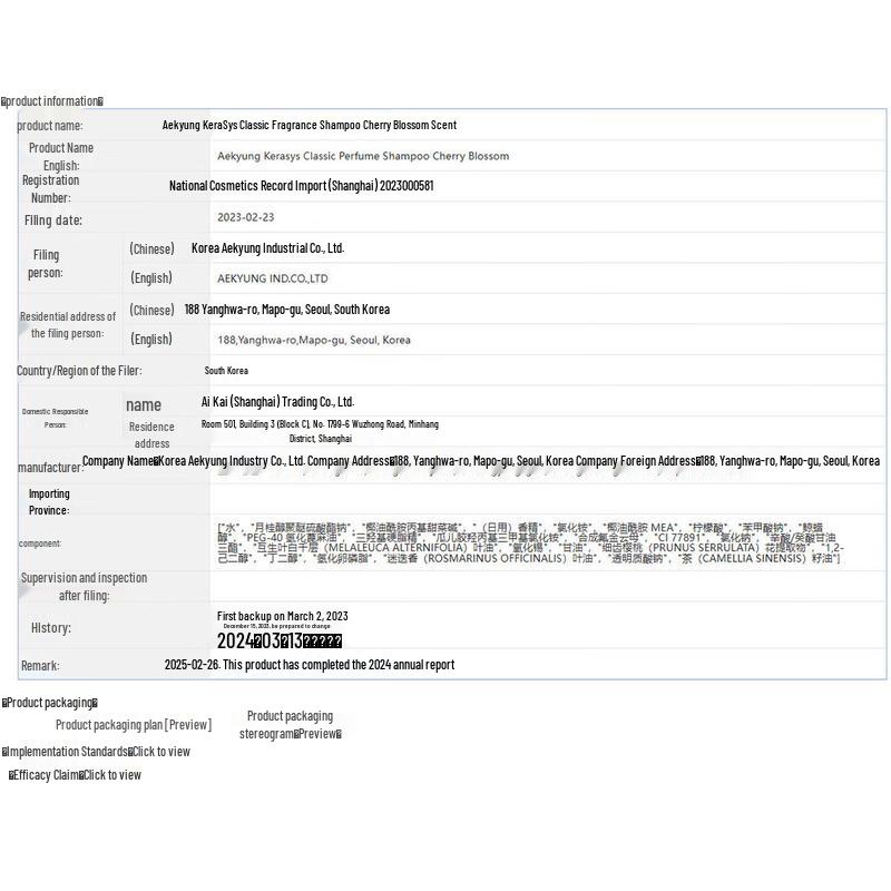 Aekyung KeraSys B-Sakura Personal Care Gift Set