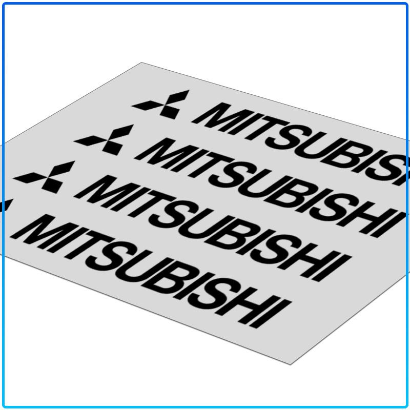 4Pcs Car Door Handle Stickers Tire Rear View Mirror Decals For Mitsubishi Lancer 7 8 I200 Pajero Montero Sport Outlander ASX Mirage Eclipse