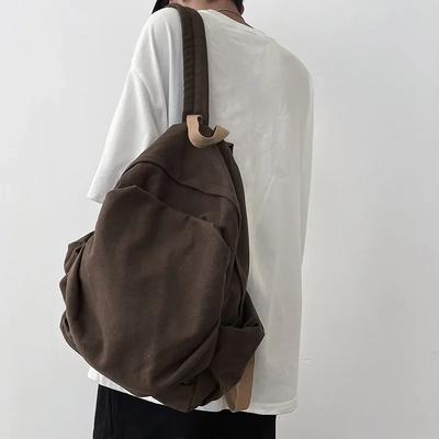 Łukowate torby dla kobiet z miękkim tyłem unisex solidne nylonowe plecaki casualowe nylonowe plecaki z zamkiem błyskawicznym nowe modne