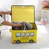 1PC Waterproof Moisture-proof Folding Cartoon Car Clothes Storage Box Toys and Snacks Storage Box Sundry Organizer