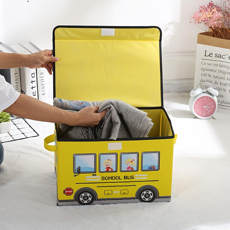 1PC Waterproof Moisture-proof Folding Cartoon Car Clothes Storage Box Toys and Snacks Storage Box Sundry Organizer