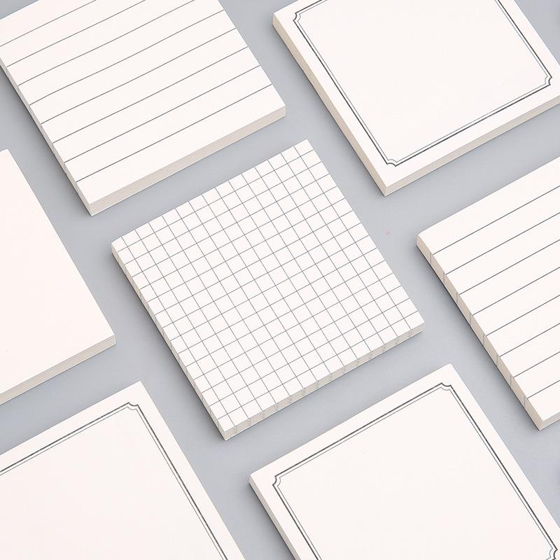 Simple Ins Sticky Notes: Strong Adhesive Grid-Lined Memo Pad for Students and Office Use