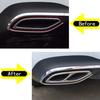 2Pcs/Sets Black / Silver Steel Exhaust Muffler Tail Pipe Trim For Mercedes Benz CLA Class C118 W118 2020-2022