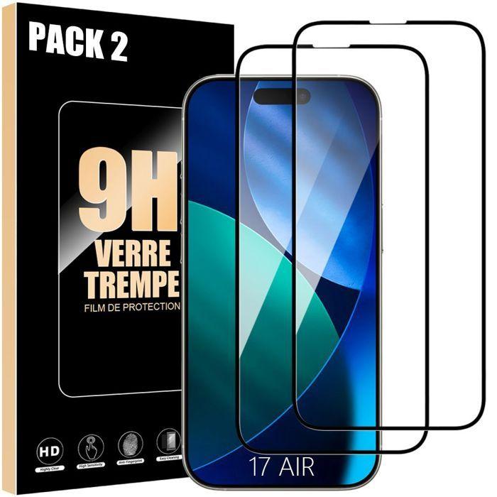 Lot-2 Verre Trempé Intégral pour iPhone Air - BOOLING - Vitre Protection Antichoc avec Bord Noir