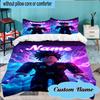 Custom Name 3PCS Ro-blox Adventure: Name's Quest Bedding Set Including 1pc Duvet Cover And 2pcs Pillowcases for Bedroom, Dormitory Gift Home Decor