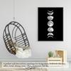 Moon Phases Canvas Painting Rimless Paintings on Wall Art for Home  Decorations(Black090 2)
