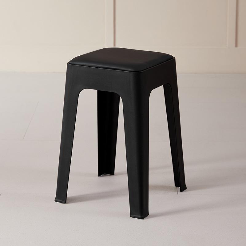 Stackable Upholstered Stool for Home: Simple Style for Living Room, Bedroom, Dining Room, or Adult Seating.