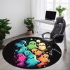 1pc Ghostly Colors Office Round Area Rug, Indoor Mat Suitable For Office, Under Office Chairs Bedroom Living Room Home Decor, Room Deco