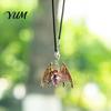 Holiday Car Gift Bling Rhinestone Bat Hanging Accessories, Halloween Sparkly Rear View Interior Decoration Mirror Charm, Cute Ornament for Men