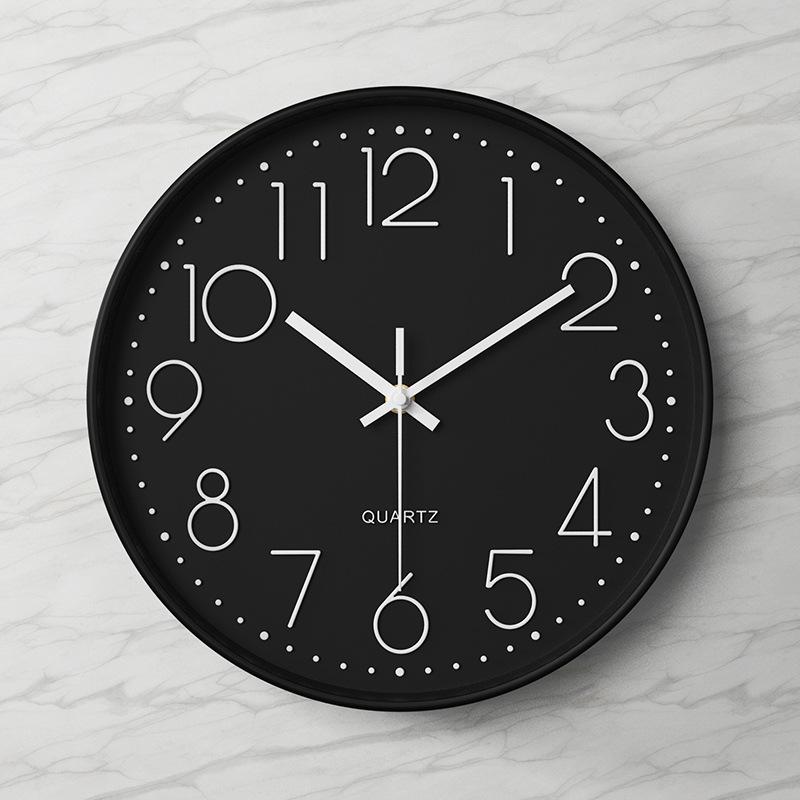 Clocks Living Room Silent Wall Clock Simple Fashion Clock Wall Hanging Home Three-dimensional Digital 40CM
