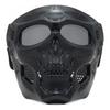 Scary Full Face Skull Mask (black) With Glasses For Hallowee