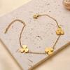 Women's Waterproof Stainless Steel Four-Leaf Clover Bracelet - Fashionable Titanium Lucky Flower Jewelry