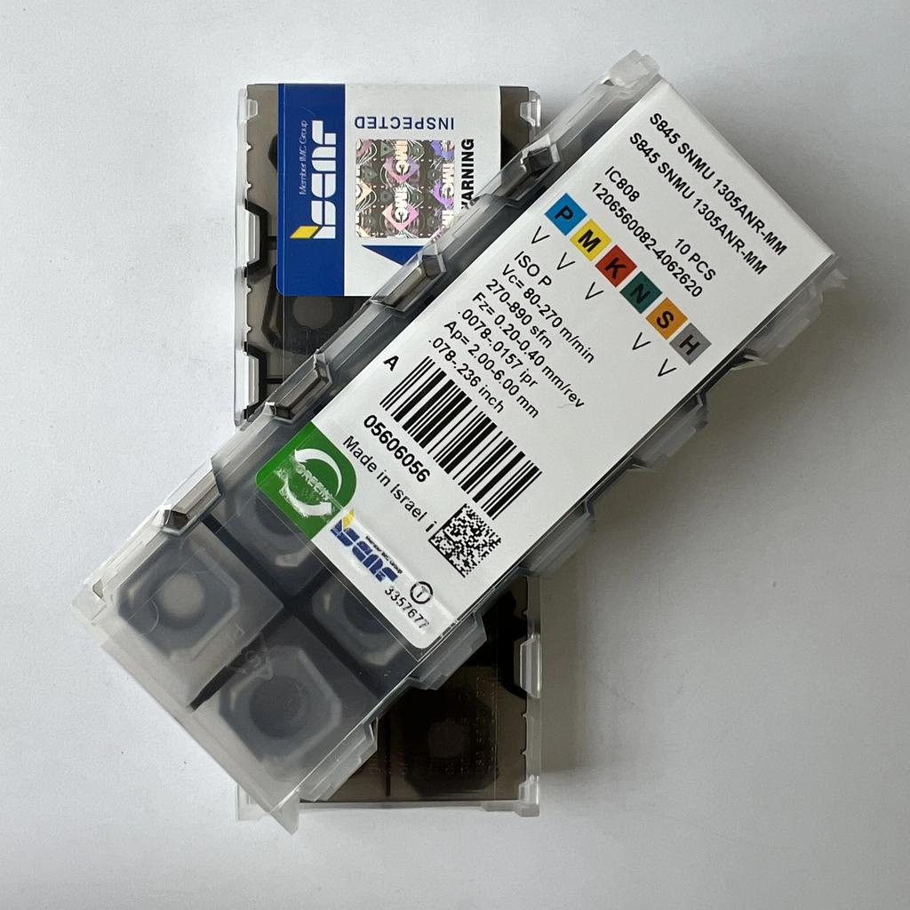 ISCAR / S845SNMU1305ANR-MM IC808 / Industrial indexable Carbide Inserts 10 Pcs