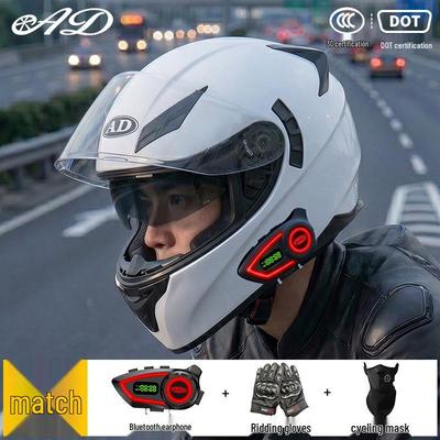 Smart Bluetooth Flip-Up Motorcycle Helmet for All-Season Riding