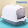 Extra Large Splash-Proof Enclosed Cat Litter Box with Sand and Feces Tray & Free Shipping