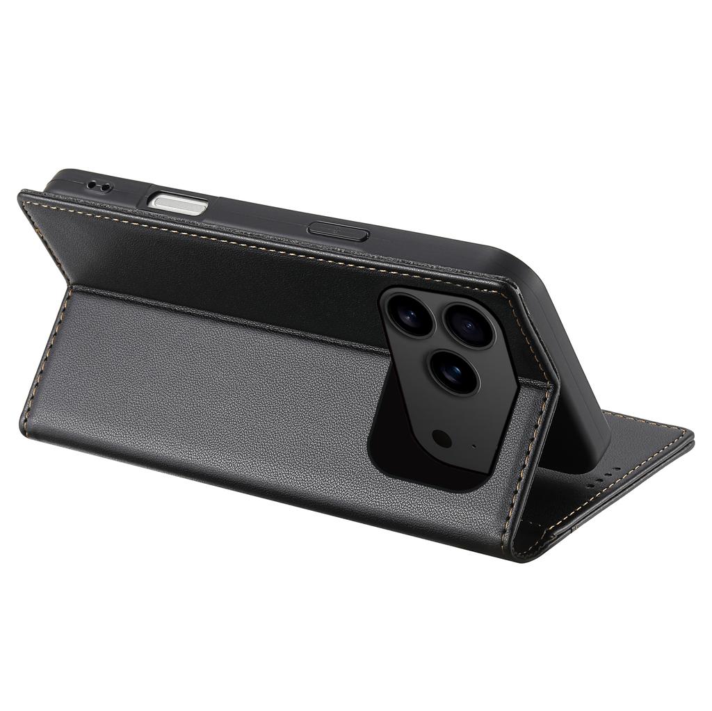 N.BEKUS P3 For iPhone 17 Pro Max Case RFID Blocking Wallet Stand PU Leather Flip Phone Cover