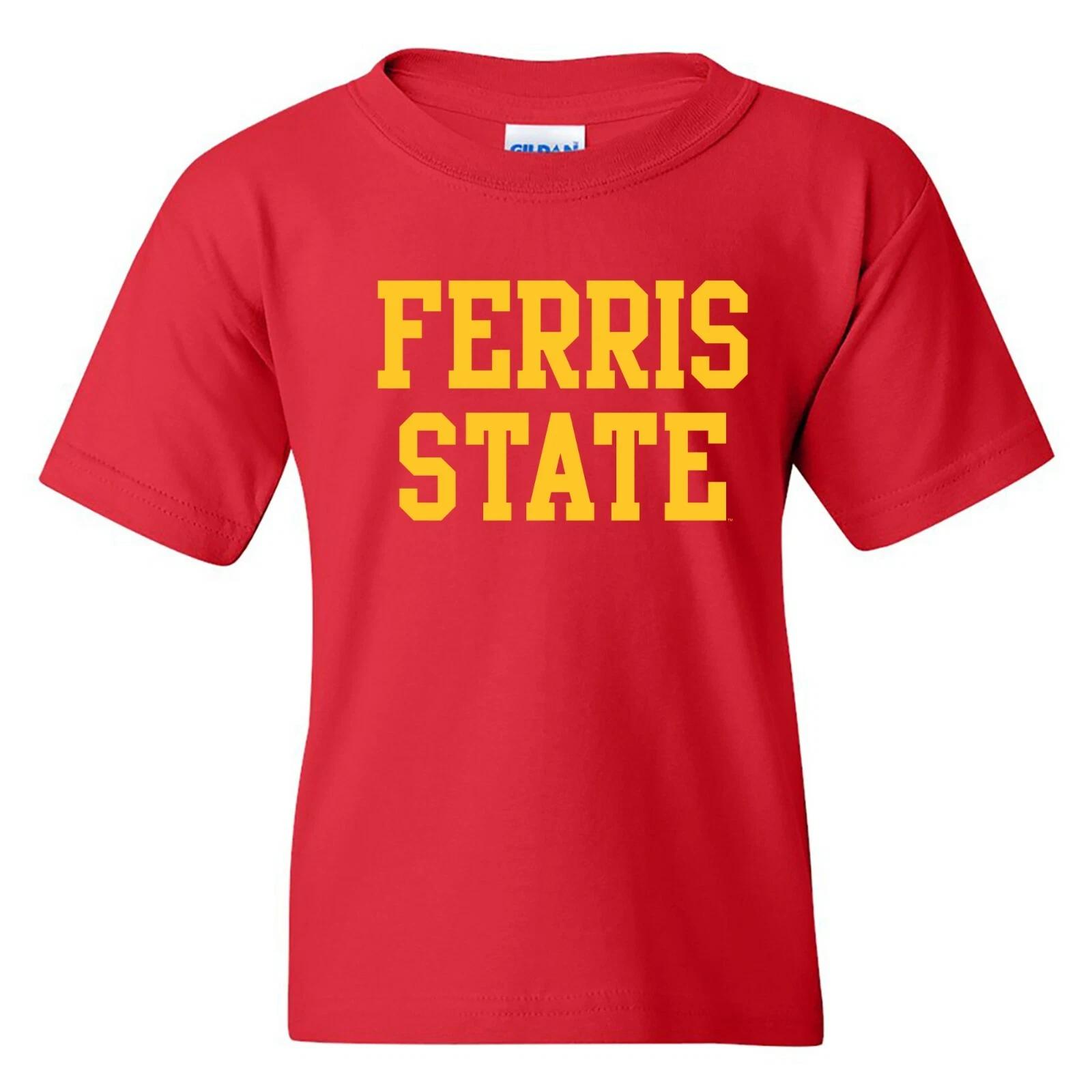 Ferris State University Bulldogs Basic Block Youth Tee - Red M