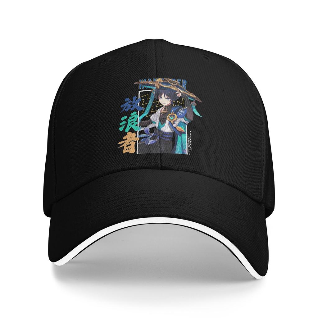 Paimon Genshin Impact Emergency Impact Baseball Caps Genshin Impact Anime Game Sandwich Hats Unisex Polyester Dad Hat Sport