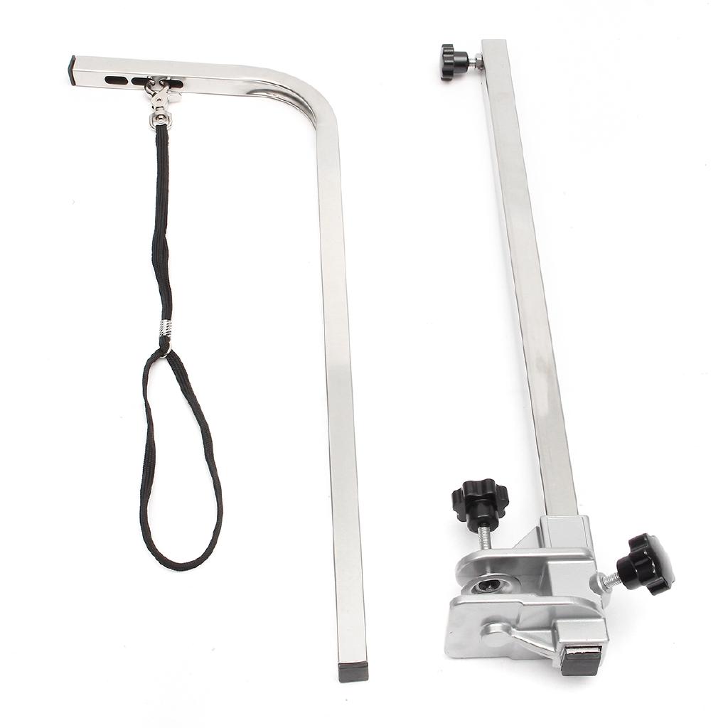 Portable Adjustable Metal Table Arm Support Holder For Pet Dog Grooming Bath Table Desk Sliver 50cm New