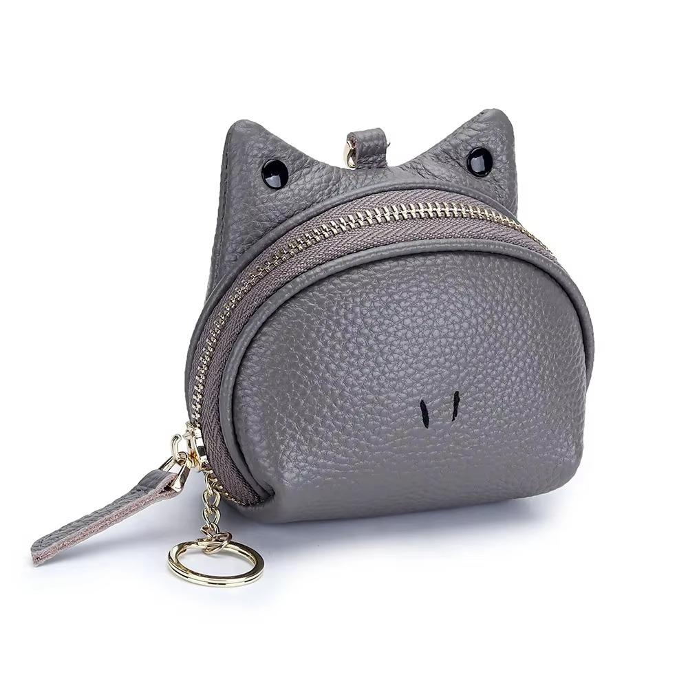 Minimalist Key Storage Small Bag Zipper Women's Leather Frog Coin Purse Storage Card Bag  Female