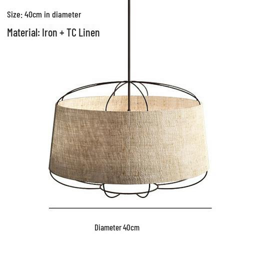 Zen Chinese Style Tea Room Chandelier: Elegant Fabric Lamp for Bedroom, Restaurant, or Bar