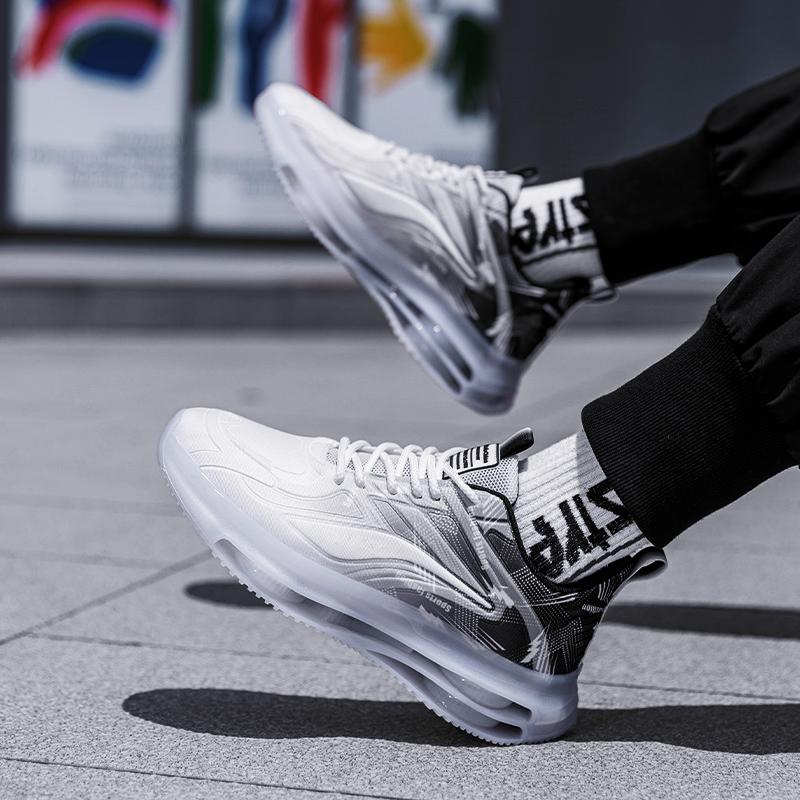 Running Shoes Men Lightweight Mesh Anti-slip Wear-resistant Casual Shoes Men Lace-up Sports Breathable Walking Shoes Men