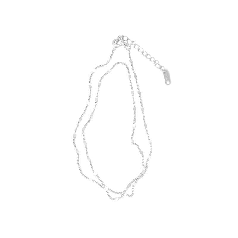 Stainless Steel Non Fading Glitter Bare Collarbone Necklaces for Women Girls Fashion Simplicity Fine Chain Neklaces Jewelry Gift