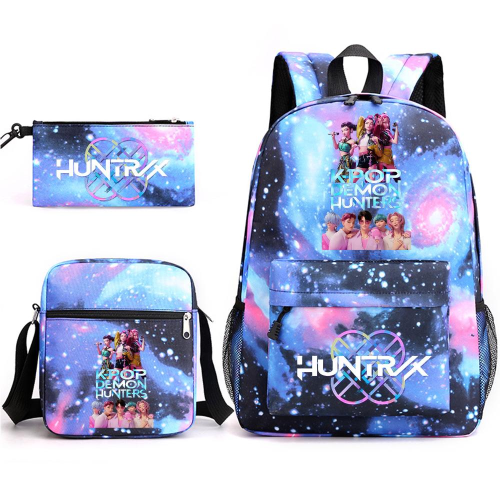 3-teiliges/Set Anime-bedruckter Rucksack mit Umhängetasche und Federmäppchen für Teenager-Schüler Jungen Mädchen Schultasche Große Kapazität Buchrucksack Kindergeschenk Rucksack