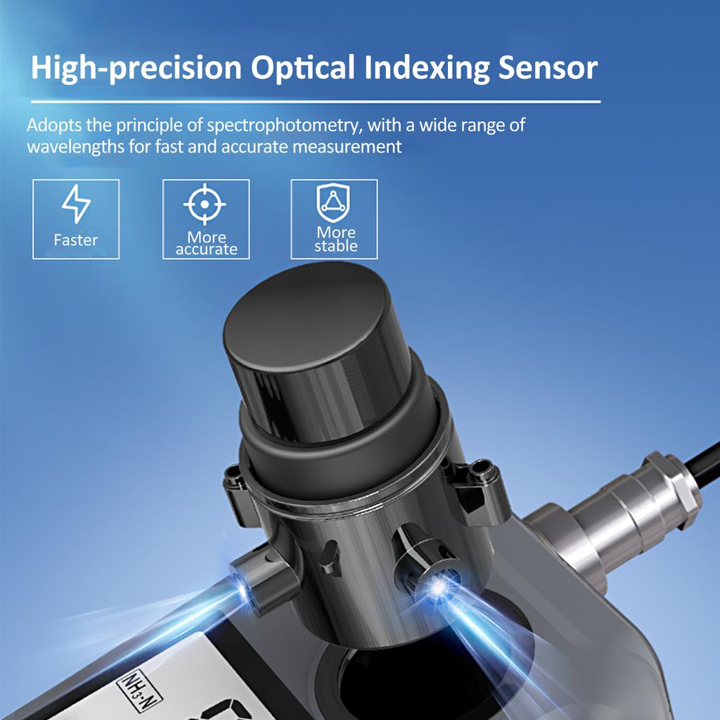 SMART SENSOR 6 In 1 Digital Dissolved Oxygen Tester Water Quality Detector pH Value Temperature Ammonia Nitrogen Toxic