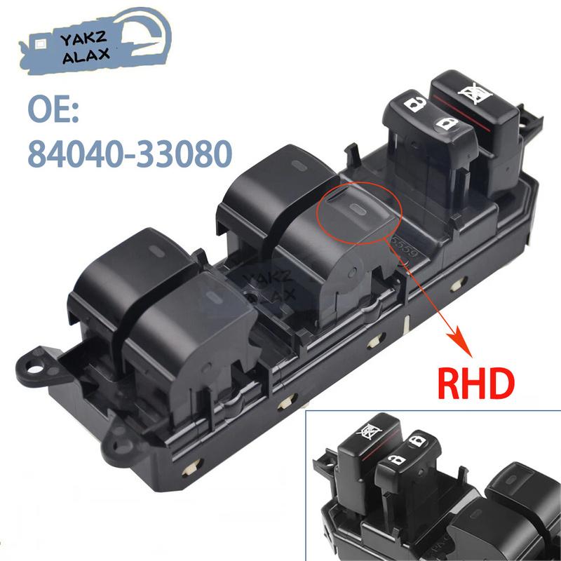 

RHD 84040-33080 Електричний головний перемикач керування склопідйомниками для Toyota Land Cruiser 200 Prado 150 Allion Camry Alphard Corolla