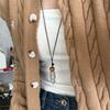 Metal Flower Pinecone Long Necklaces For Women Niche Fashion New Sweater Rope Chain Jewelry Accessory Gift Party