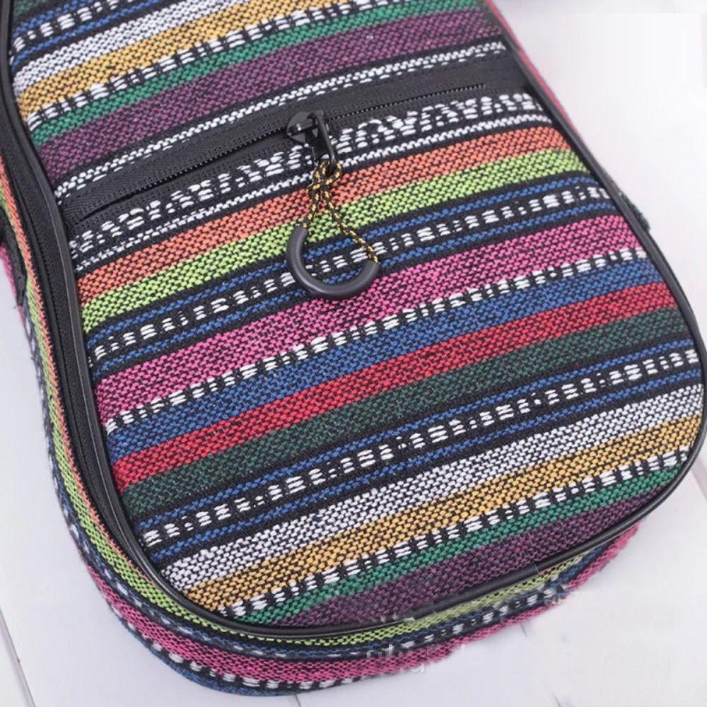 Thick Ukulele Backpack Bohemian Mini Guitar Bag Ethnic-Style Ukulele Case Concert