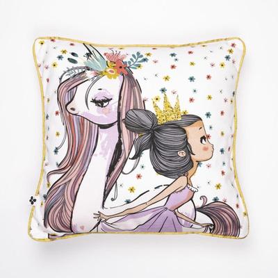 Decorative Cushion with Reversible Removable Cover "Minots" Range 100% Cotton - Pégase