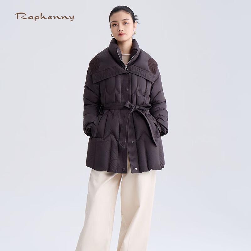 

Raphenny Women s Mid-Length White Duck Down Jacket L